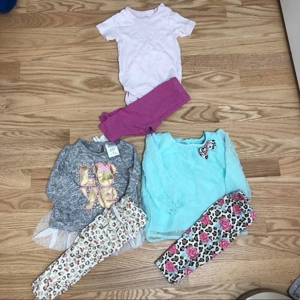 6-9 Month Outfit Bundle Minnie Mouse Cheetah Kids